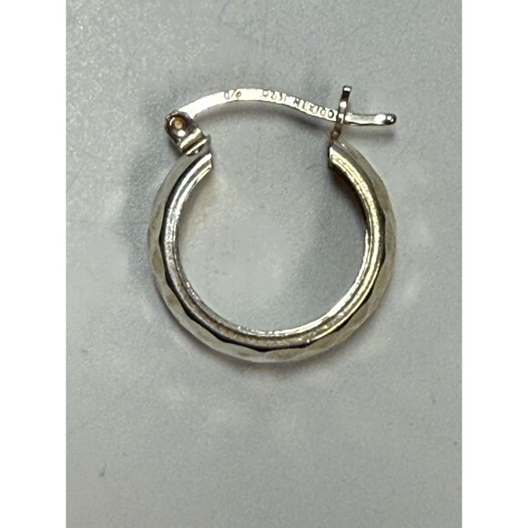Giani Bernini Sterling silver Textured Hoop Earrings New - Picture 7 of 7